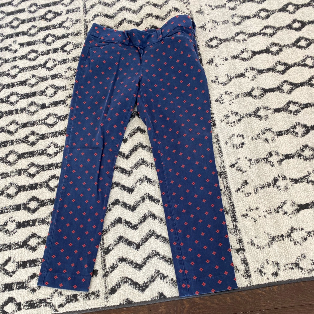 Patterned Blue Women's Pants